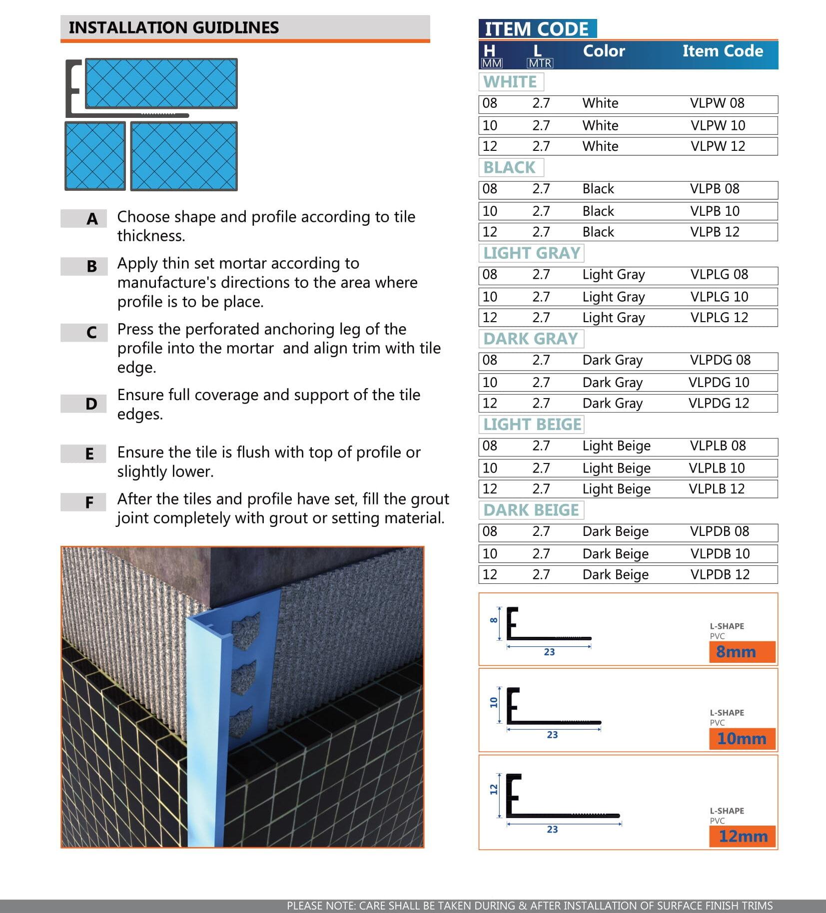 L-SHAPE PVC